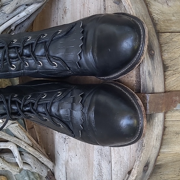 Justin Vtg Roper kiltie  vintage  boots - Picture 13 of 15